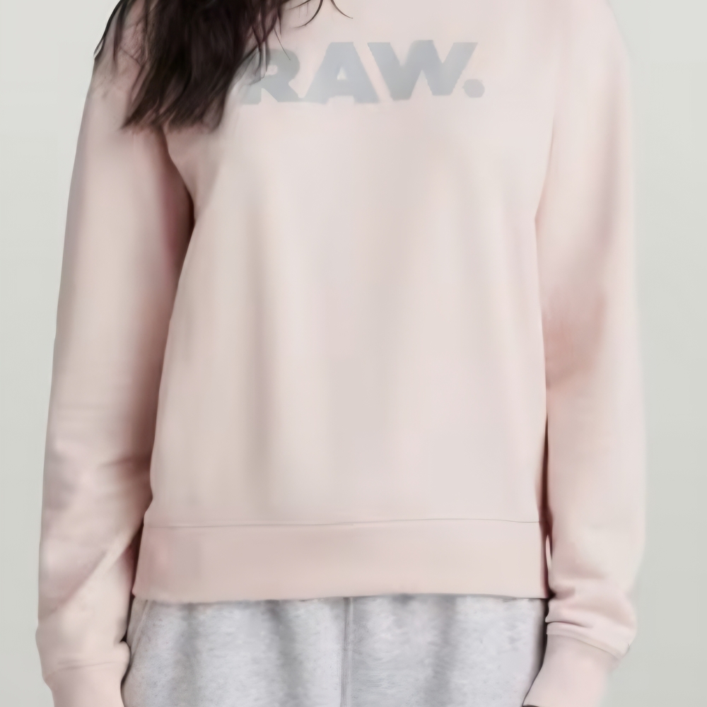 G-Star Pale Pink RAW Logo Crewneck Sweatshirt